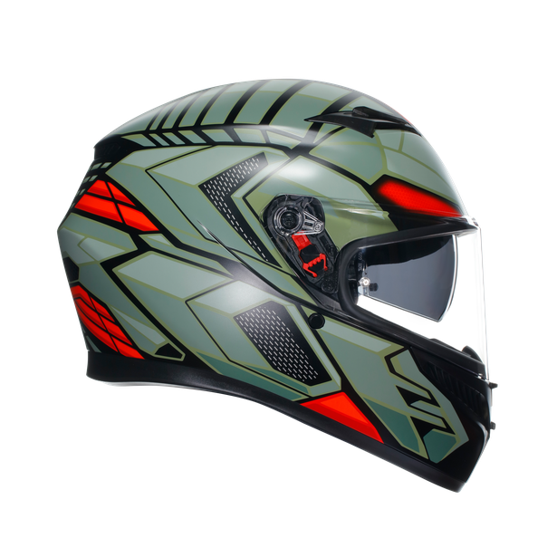 Prilba AGV K3 DECEPT Matt Black Green Red-1